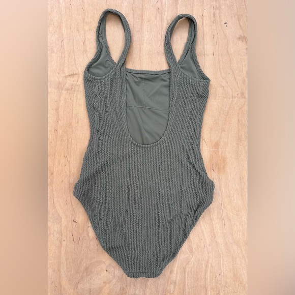 Aerie Shine Crinkle Wide Strap Scoop One Piece - Picture 2 of 3